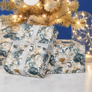 Light Pastel Floral Seamless Pattern Wrapping Paper