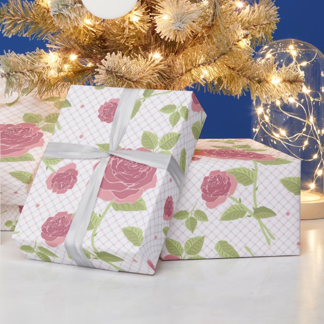 Light Pastel Floral Seamless Pattern Wrapping Paper (Holidays)
