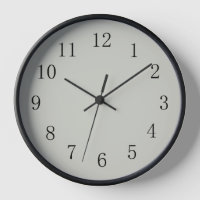 Light Pastel Grey Round (Medium) Wall Clock