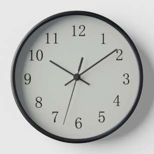 Light Pastel Grey Round (Medium) Wall Clock