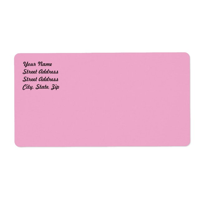 Light Pastel Pink Shipping Label (Front)