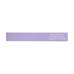 Light Pastel Purple Classy Monochromatic Wrap Around Label