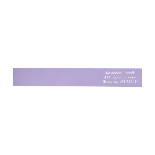 Light Pastel Purple Classy Monochromatic Wrap Around Label (Individual)