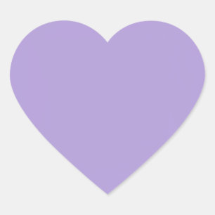 Light Pastel Purple Solid Color Heart Sticker