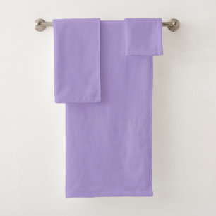 Light Pastel Purple Solid Colour Bath Towel Set