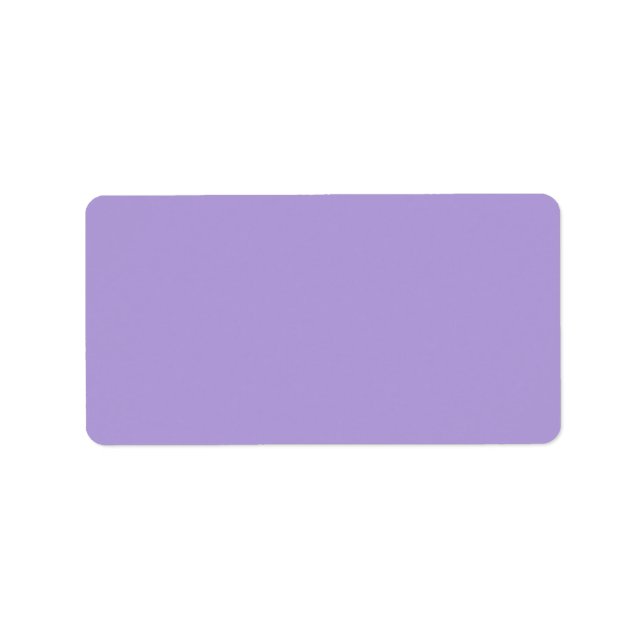 Light Pastel Purple Solid Colour Label (Front)
