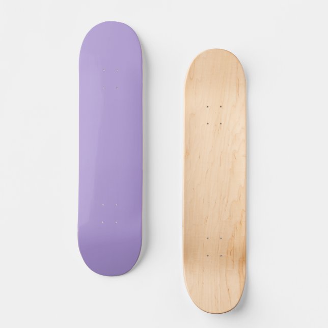 Light Pastel Purple Solid Colour Skateboard (Front)