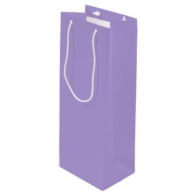 Light Pastel Purple Solid Colour Wine Gift Bag (Front Angled)