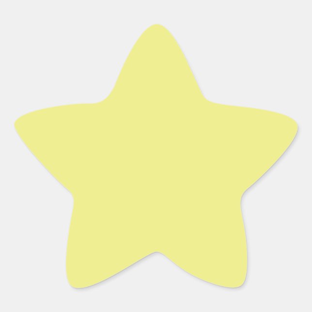 Light Pastel Yellow Star Sticker (Front)