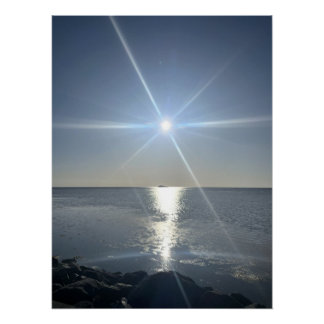 Light Path Across the Sea Poster