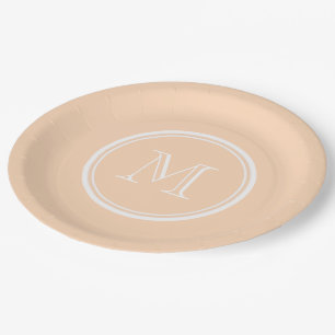 Light Peach High End Coloured Paper Plate
