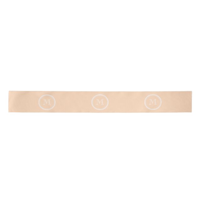 Light Peach High End Coloured Satin Ribbon (Front)