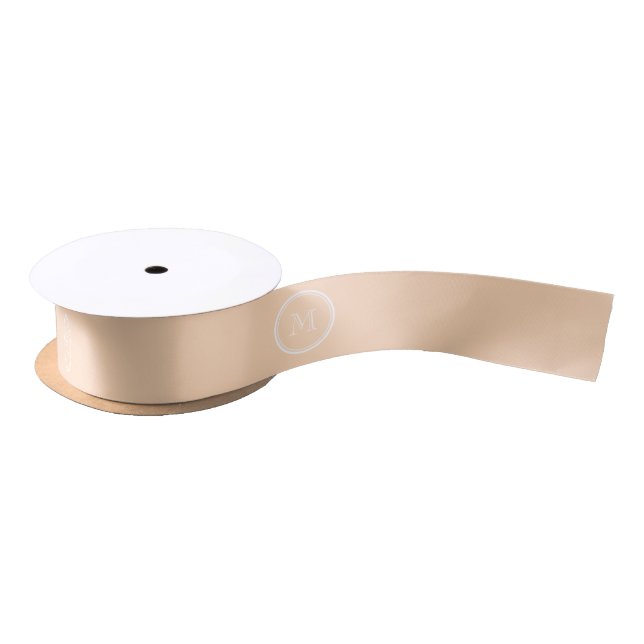 Light Peach High End Coloured Satin Ribbon (Spool)