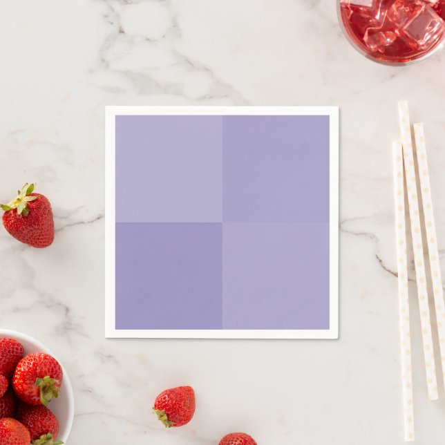 Light Periwinkle Elegant Geometric Squares Party Napkin (Insitu)