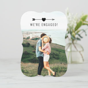Light Photo Engagement Announcement Card