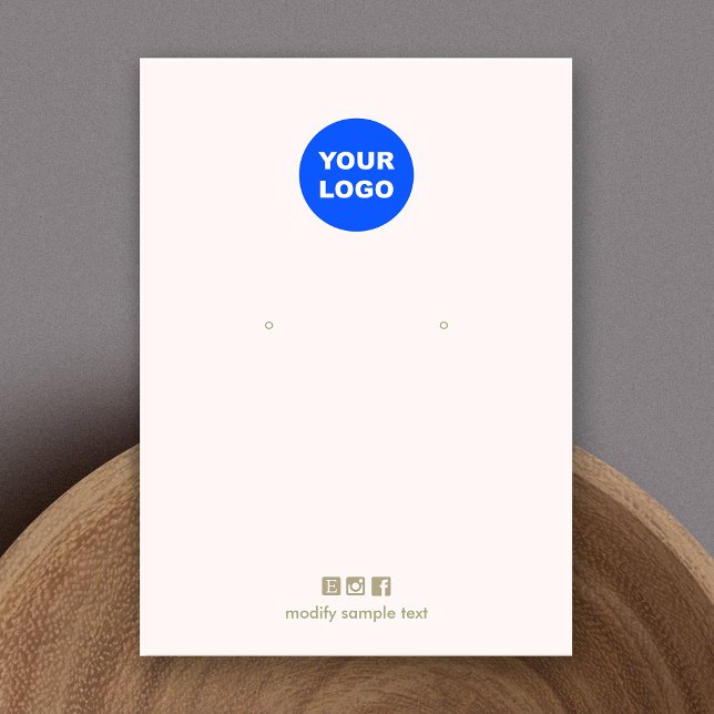 Light Pink Add Your Logo Stud Earring Display Card (Creator Uploaded)