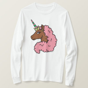 Light Pink Afro Unicorn T-Shirt