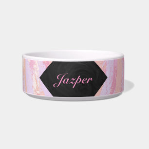 Light Pink and Black Monogram Bowl