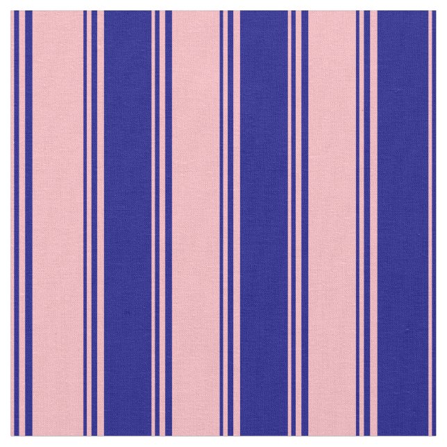 Light Pink and Blue Coloured Striped Pattern Fabric (Close Up)