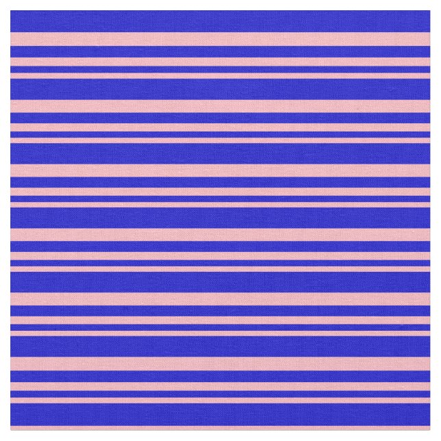 Light Pink and Blue Coloured Stripes Pattern Fabric (Close Up)