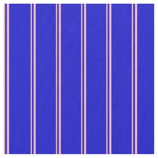 Light Pink and Blue Lines/Stripes Pattern Fabric (Close Up)