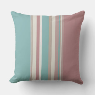 Light Pink and Blue Stripes   Cushion