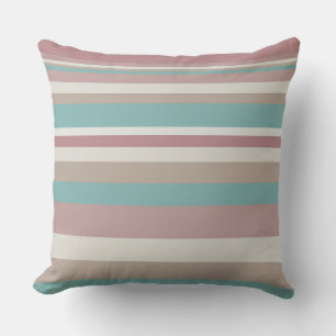 Light Pink and Blue Stripes Cushion