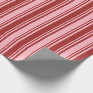 Light Pink and Brown Lined Pattern Wrapping Paper