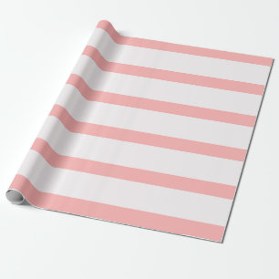 Light Pink and Cream Pencil Stripes Wrapping Paper