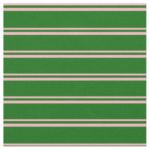 Light Pink and Dark Green Lines Fabric