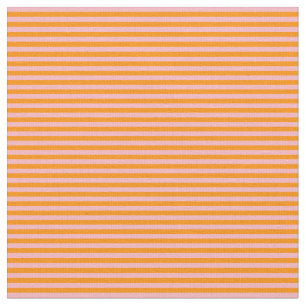 Light Pink and Dark Orange Lines Fabric