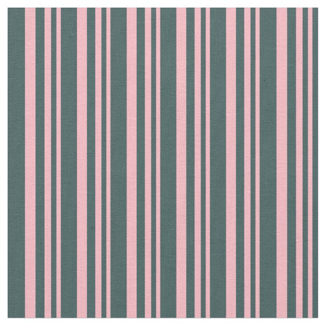 Light Pink and Dark Slate Grey Coloured Lines Fabric (Close Up)