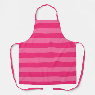 Light Pink and Hot Pink Stripes Apron