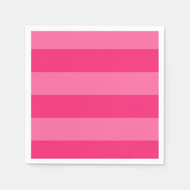 Light Pink and Hot Pink Stripes  Napkin (Front)
