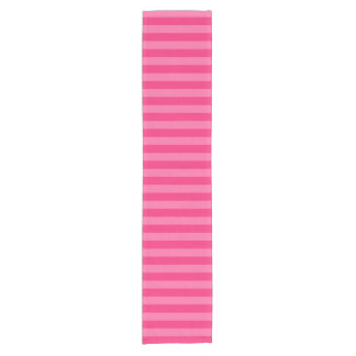 Light Pink and Hot Pink Stripes  Short Table Runner