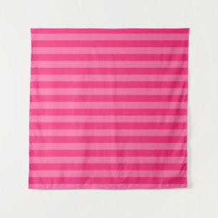 Light Pink and Hot Pink Stripes  Tapestry