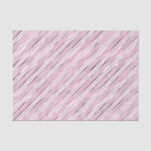 Light Pink and Silver Stripes Tissue Paper