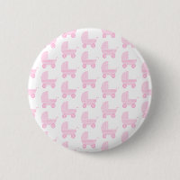 Light Pink and White Baby Stroller Pattern.