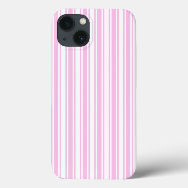 Light pink and white candy stripes Case-Mate iPhon Case-Mate iPhone Case (Back)