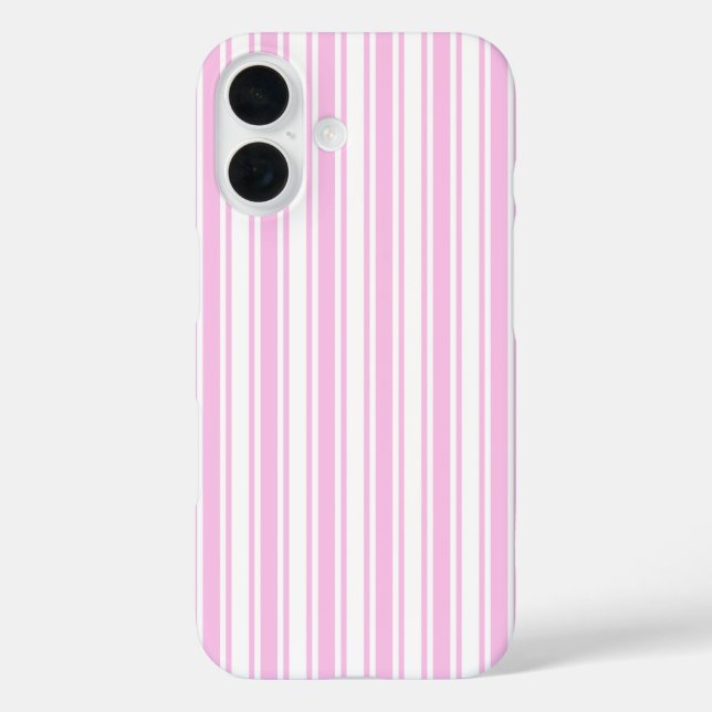 Light pink and white candy stripes Case-Mate iPhone case (Back)