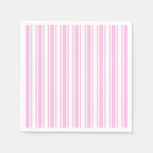 Light pink and white candy stripes napkin