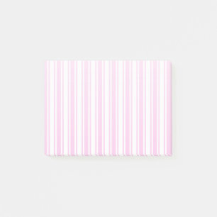 Light pink and white candy stripes post-it notes