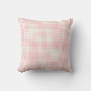 Light Pink and White Gingham Plaid Pattern Cosy Cushion