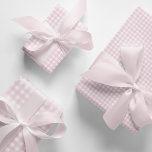 Light Pink and White Gingham Wrapping Paper Sheet<br><div class="desc">This classic Baby Pink and White Gingham-patterned wrapping paper, featuring an elegant mix of check sizes, is ideal for Easter, birthdays, and baby showers. The set includes three high-quality sheets, offering a timeless, country-inspired design in soft pink tones. Enhance your gift presentation with matching gift tags from our collections. Celebrate...</div>
