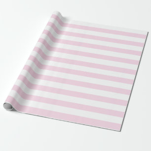 Light Pink and White Stripes Wrapping Paper