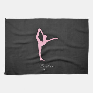 Light Pink Ballet Dancer Tea Towel