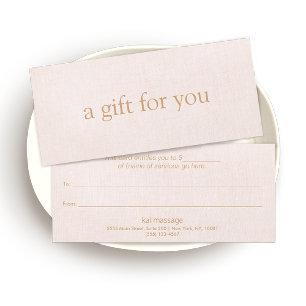 Light Pink Beauty Salon Spa Gift Certificate