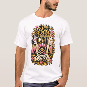 Light pink Best cat mum ever T-Shirt