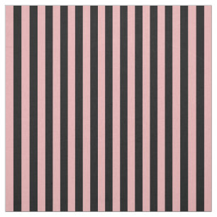 Light Pink & Black Vertical Striped Fabric
