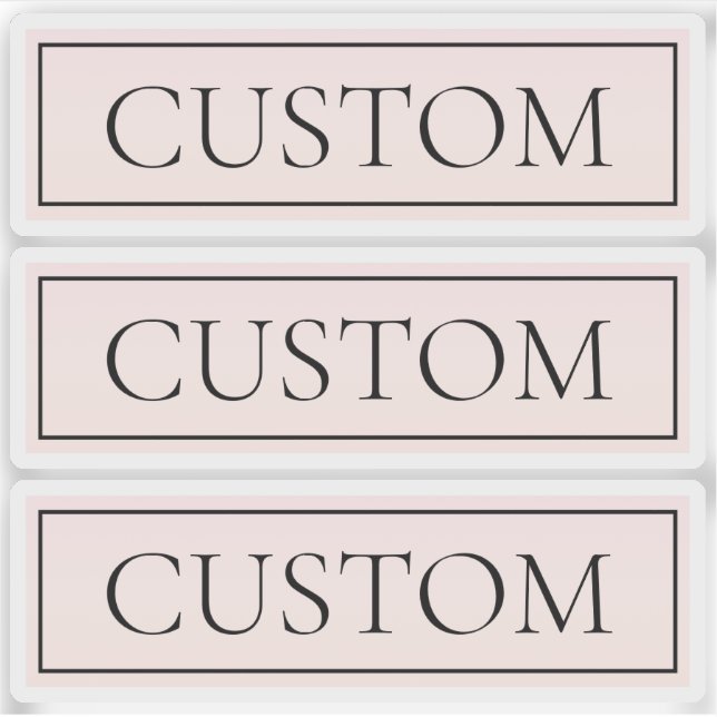 Light Pink Blush Stripe & Elegant Editable Text (Front)